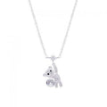 Teddy bear zircon necklace