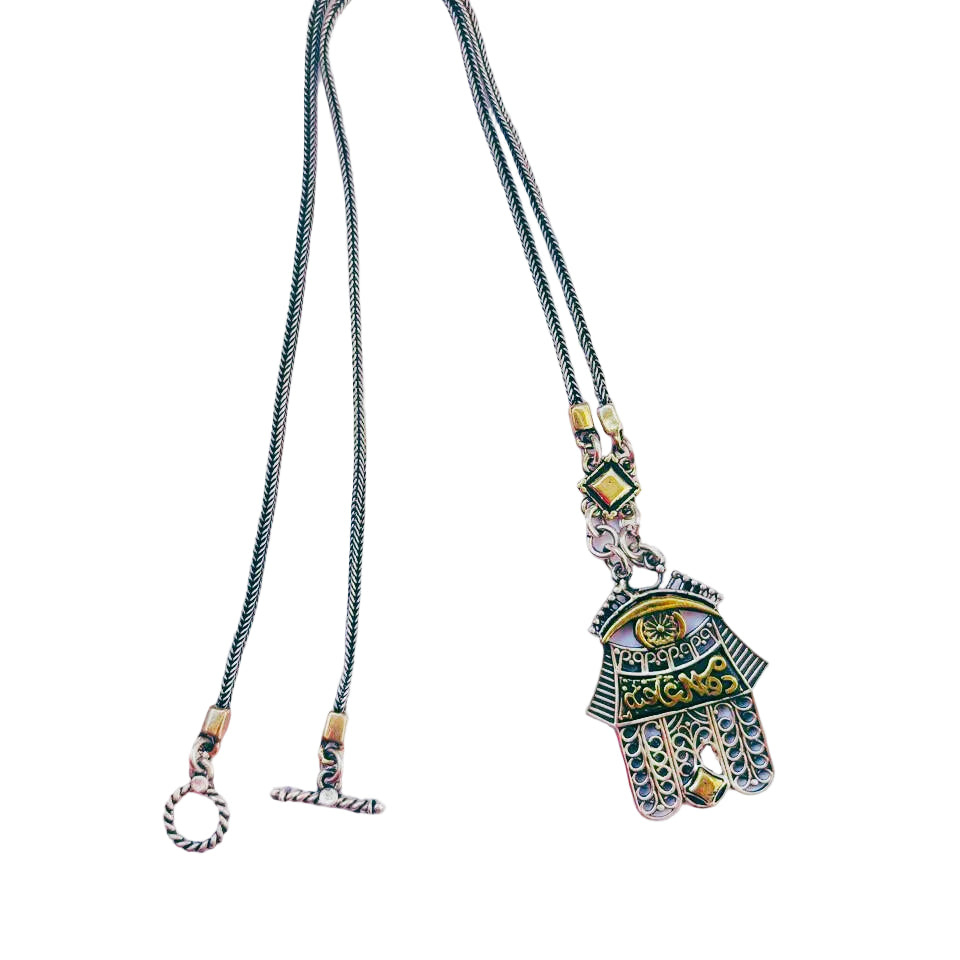 Hand Silver Necklace