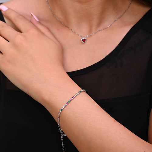 Colored Tennis Bracelet
