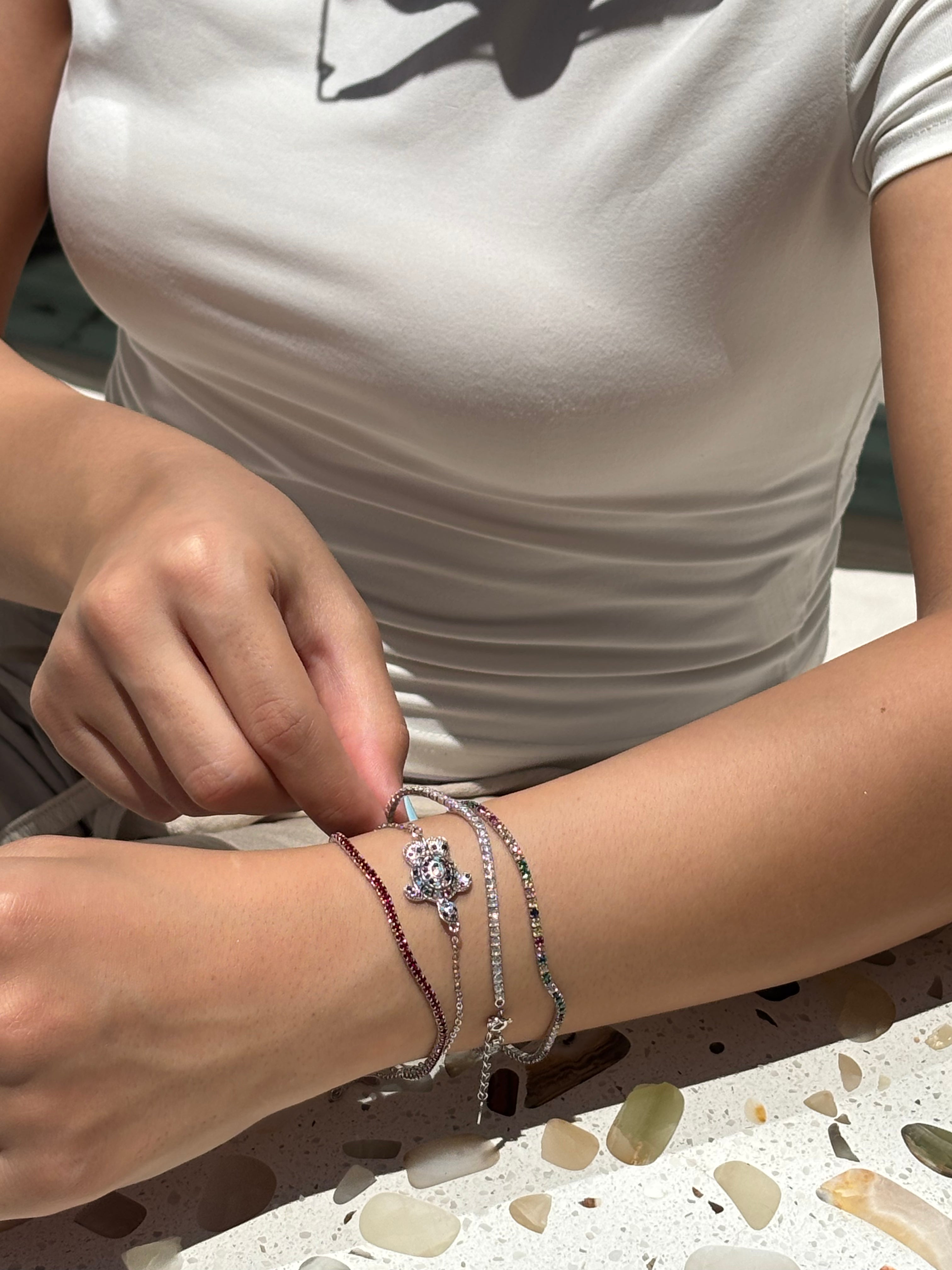 Colored Tennis Bracelet