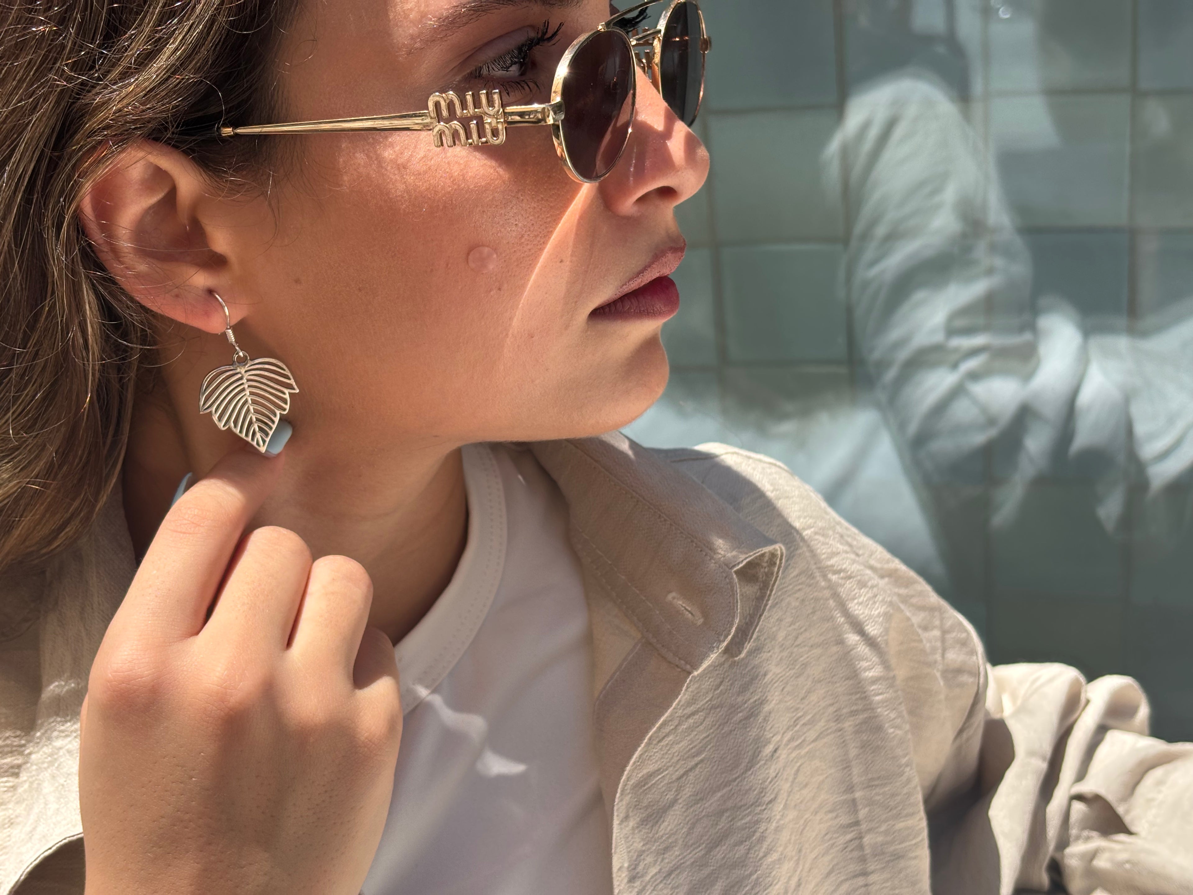 Leaves Silver Earring