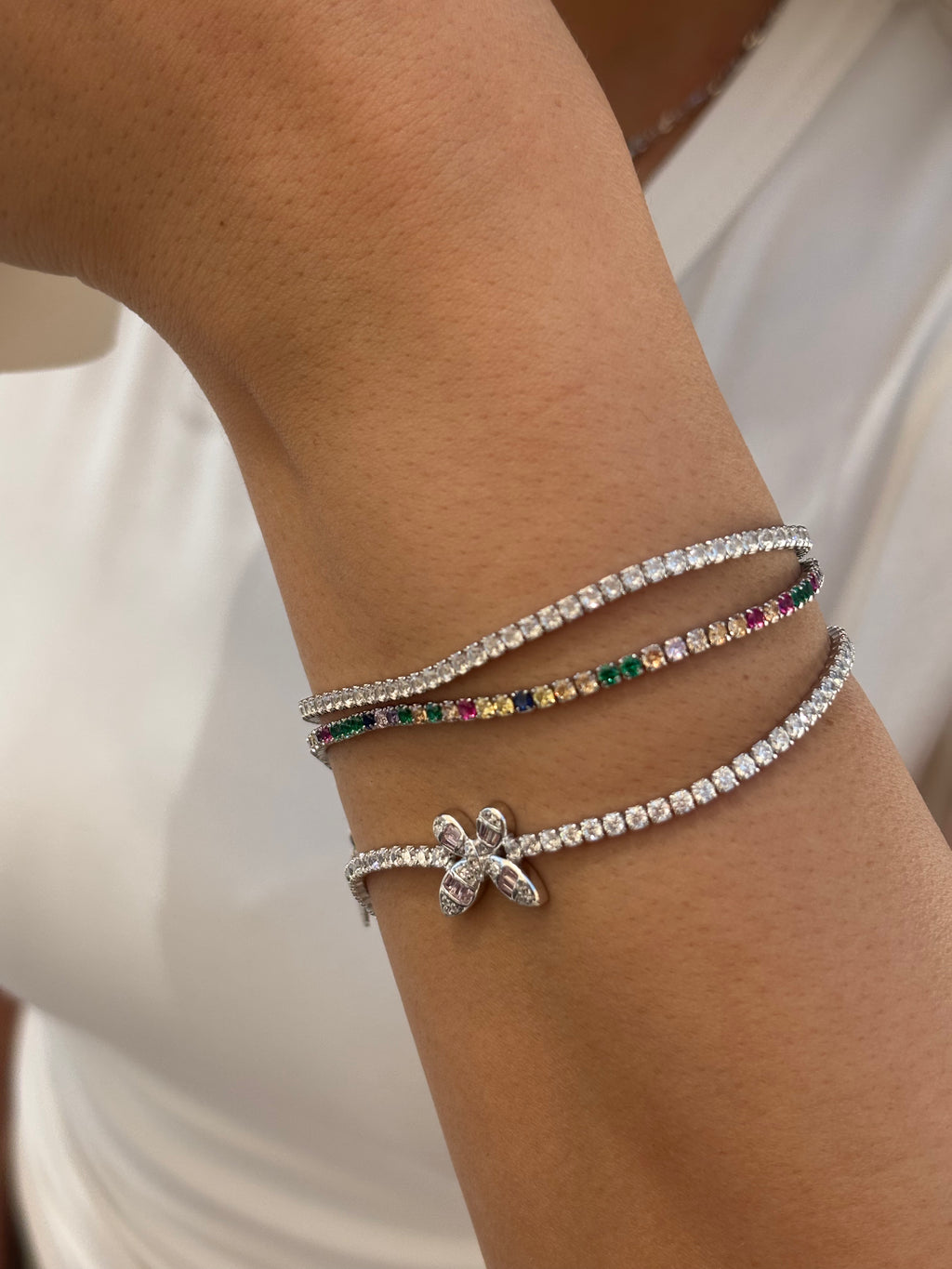 Colored Tennis Bracelet