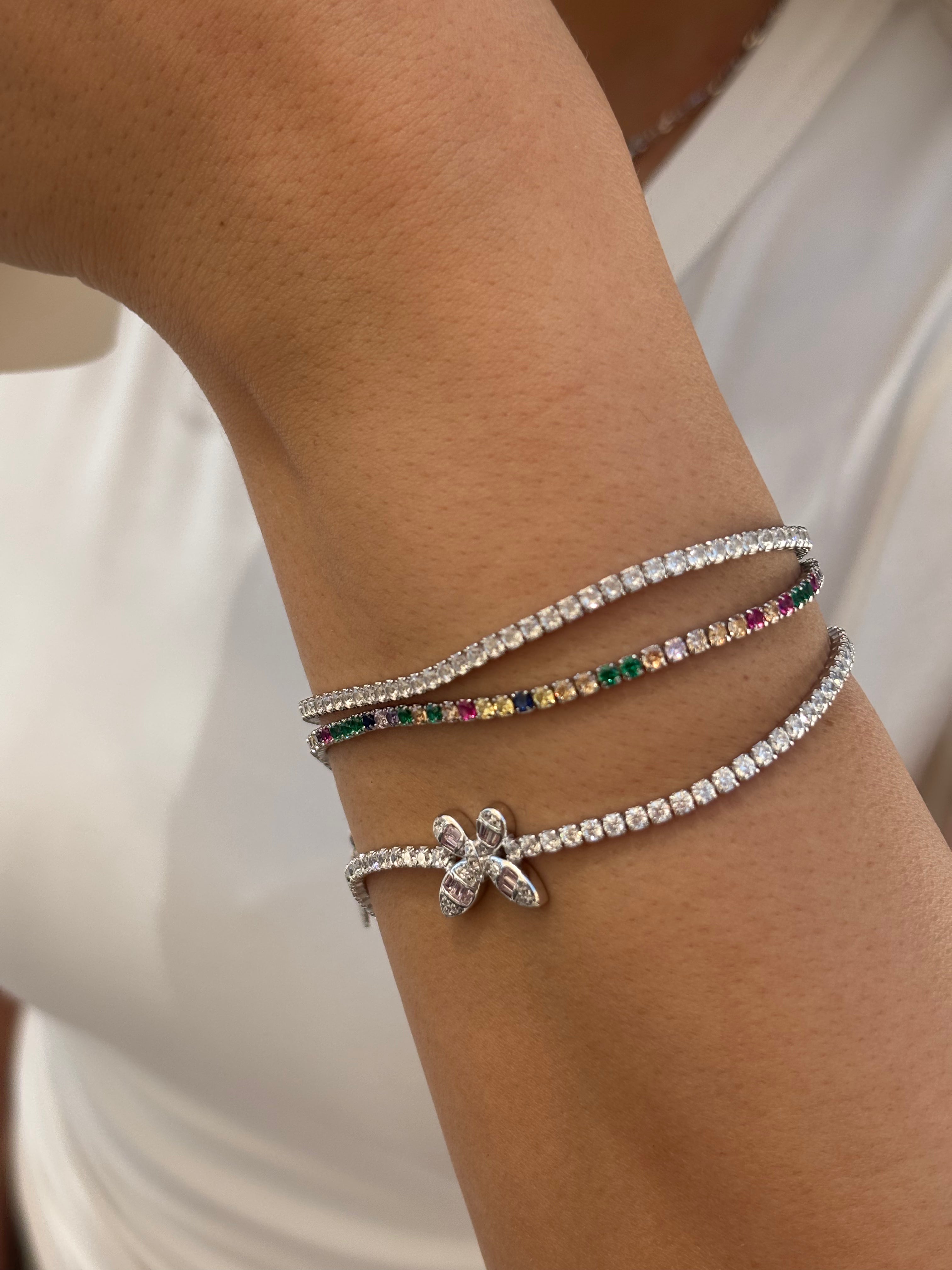 Colored Tennis Bracelet