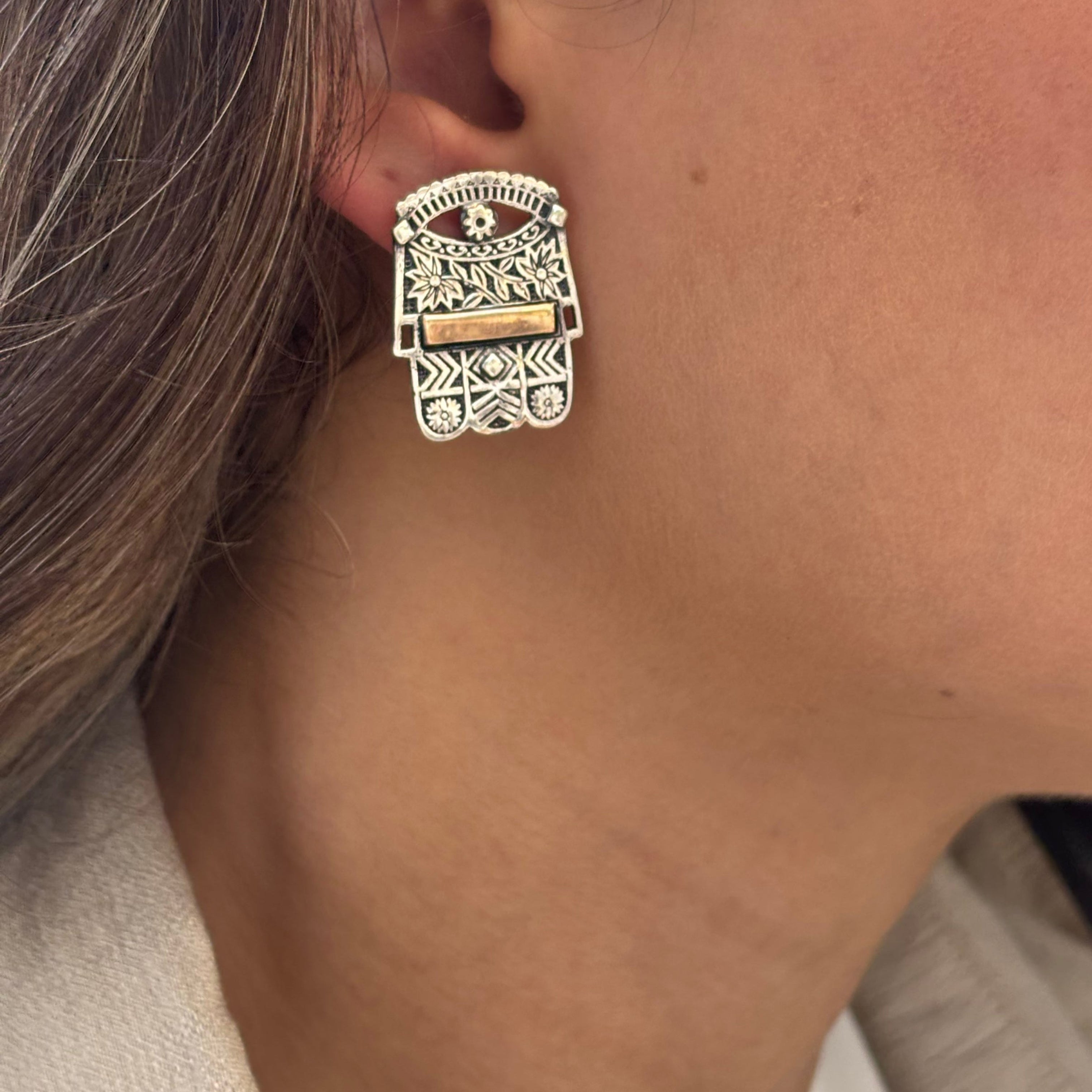 Arabian Heritage  Silver Earrings