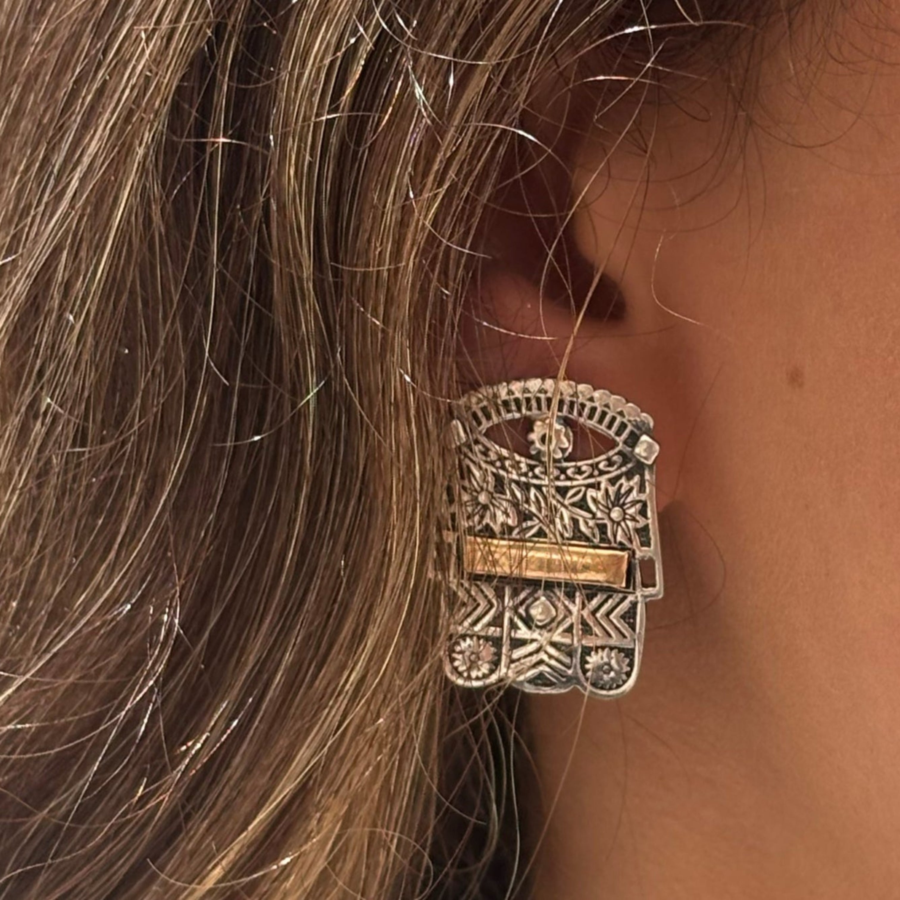 Arabian Heritage  Silver Earrings